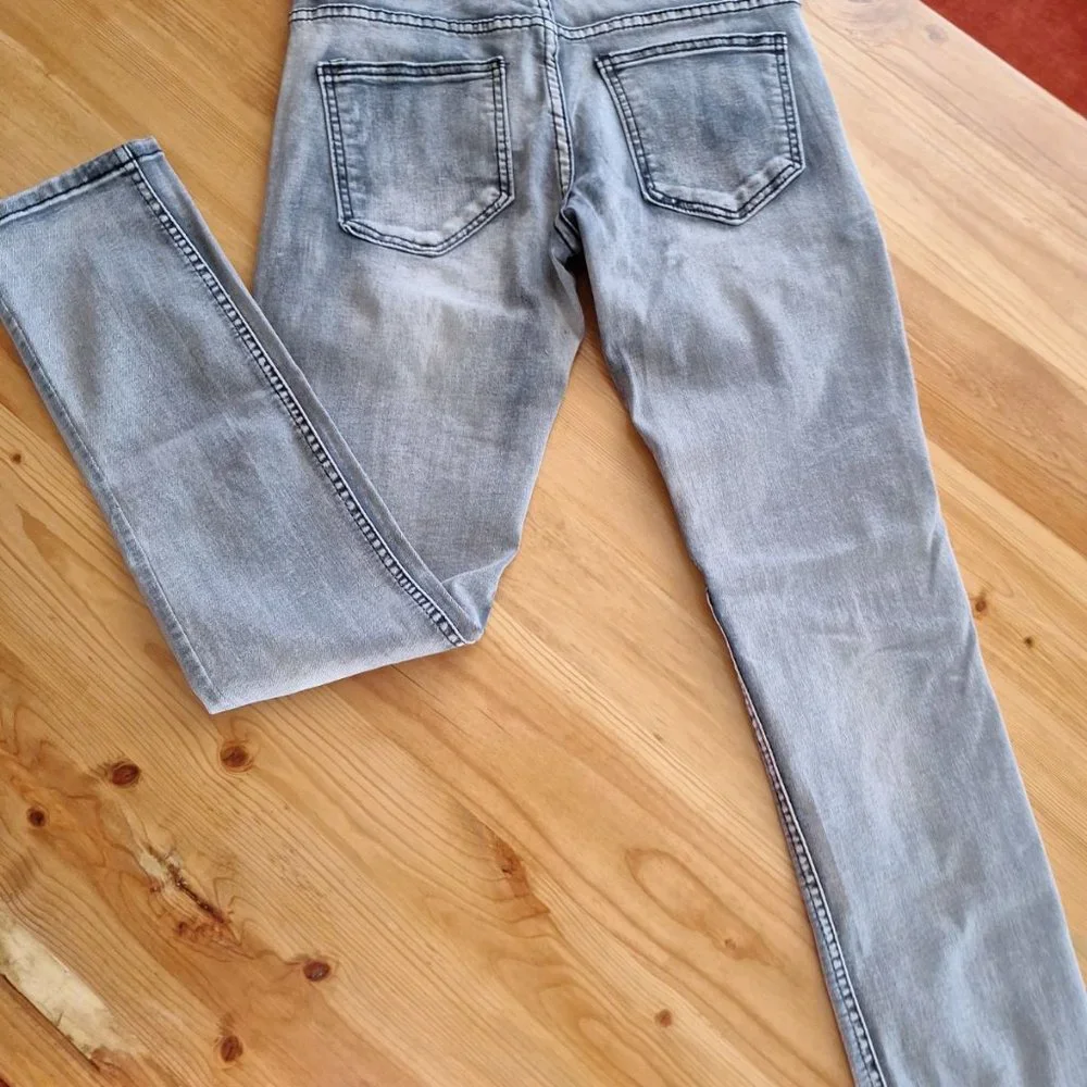 ROK Skinny Moto Straight Leg Jeans - Picture 2 of 7